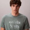 Κλασικό T-shirt με γραφικό λογότυπο σε σκιώδη απόδοση Κλασικό T-shirt με γραφικό λογότυπο σε σκιώδη απόδοση
