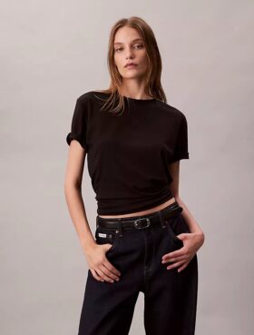 Κλασικό T-shirt με γραφικό λογότυπο Supima Cotton