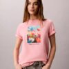 Κλασικό T-shirt με γραφικό λουλουδιών