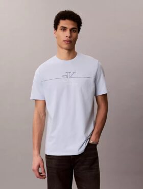 Κλασικό T-shirt με γραφικό μοτίβο Monogram Line