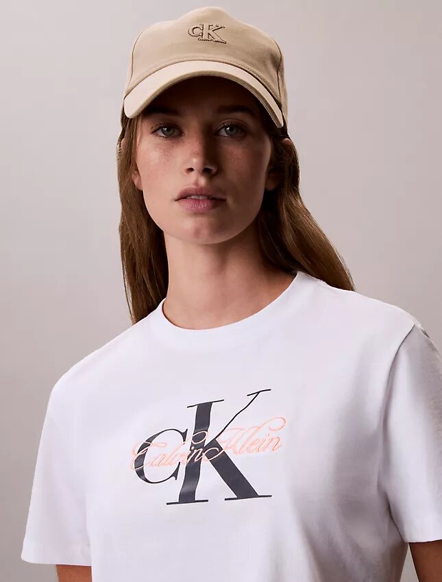 Κλασικό T-shirt με γραφικό Script Monologo Κλασικό T-shirt με γραφικό Script Monologo