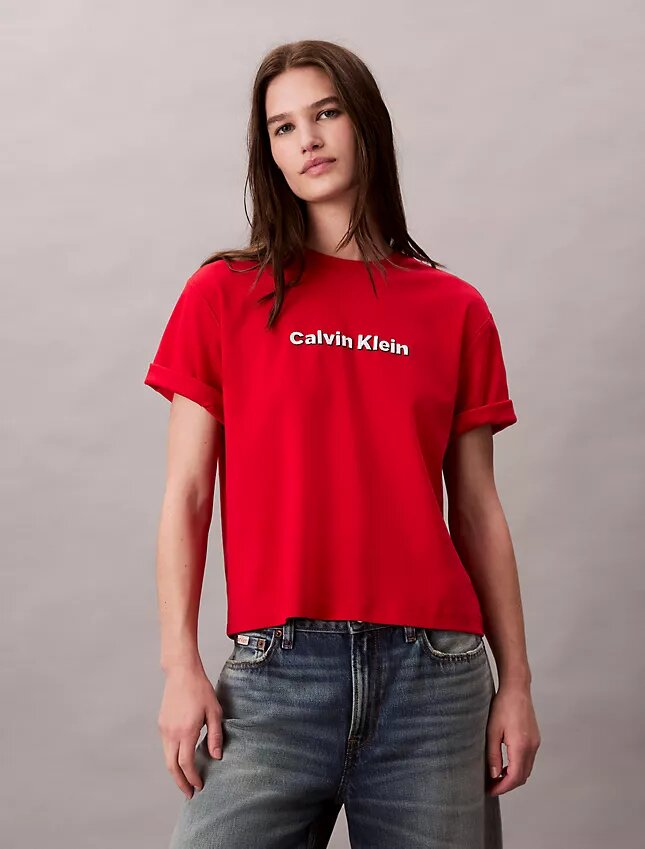 Κλασικό T-shirt με κεντημένο λογότυπο Κλασικό T-shirt με κεντημένο λογότυπο
