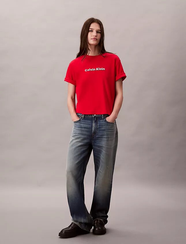 Κλασικό T-shirt με κεντημένο λογότυπο Κλασικό T-shirt με κεντημένο λογότυπο