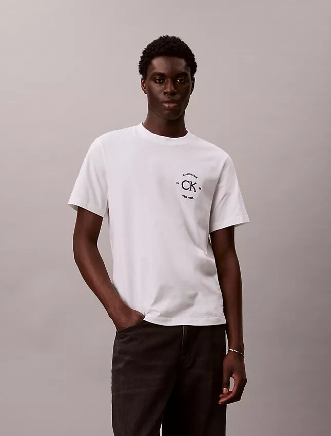 Κλασικό T-shirt με κυκλικό λογότυπο Κλασικό T-shirt με κυκλικό λογότυπο