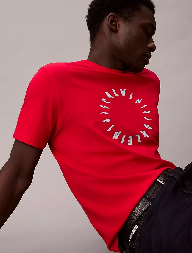 Κλασικό T-shirt με κυκλικό λογότυπο Κλασικό T-shirt με κυκλικό λογότυπο
