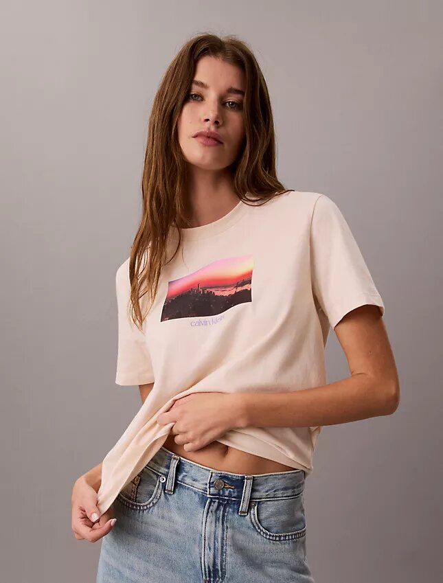 Κλασικό T-shirt με λογότυπο City Sunset Κλασικό T-shirt με λογότυπο City Sunset