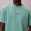 Κλασικό T-shirt με λογότυπο και εφέ acid wash