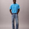Κλασικό T-shirt με λογότυπο και εφέ acid wash