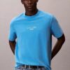 Κλασικό T-shirt με λογότυπο και εφέ acid wash
