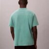 Κλασικό T-shirt με λογότυπο και εφέ acid wash