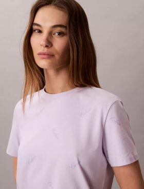 Κλασικό T-shirt με λογότυπο σε όλη την επιφάνεια