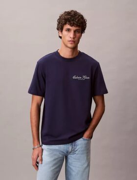 Κλασικό T-shirt με μικρό λογότυπο σε γραφική γραφή