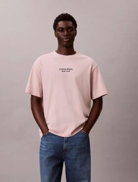 Κλασικό T-shirt με στρογγυλό λαιμό και ξεθωριασμένο λογότυπο