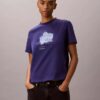 Κλασικό T-shirt με θολό floral σχέδιο