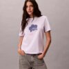 Κλασικό T-shirt με θολό floral σχέδιο
