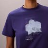 Κλασικό T-shirt με θολό floral σχέδιο
