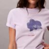 Κλασικό T-shirt με θολό floral σχέδιο
