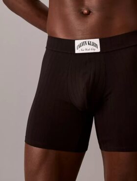 Κλασικό βαμβακερό Boxer Brief με ραβδώσεις Κλασικό βαμβακερό Boxer Brief με ραβδώσεις