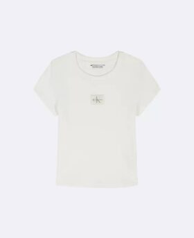 Κλασικό υφασμένο T-shirt Monologo για κορίτσια