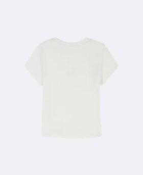Κλασικό υφασμένο T-shirt Monologo για κορίτσια