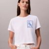 Κοντό, φαρδύ T-shirt με λογότυπο Κοντό, φαρδύ T-shirt με λογότυπο