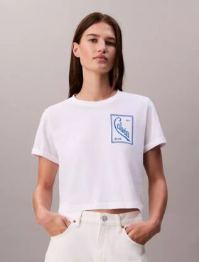 Κοντό, φαρδύ T-shirt με λογότυπο