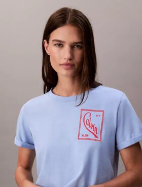 Κοντό, φαρδύ T-shirt με λογότυπο