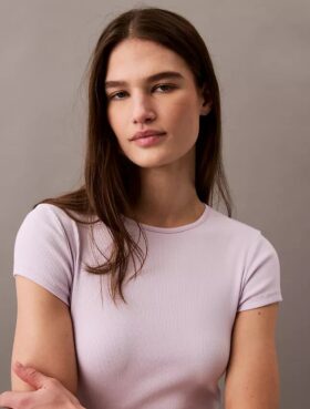 Κοντό μπλουζάκι από Cotton Stretch ύφασμα