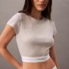 Κοντό μπλουζάκι από Cotton Stretch ύφασμα Κοντό μπλουζάκι από Cotton Stretch ύφασμα