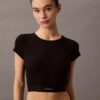 Κοντό μπλουζάκι από Cotton Stretch ύφασμα Κοντό μπλουζάκι από Cotton Stretch ύφασμα