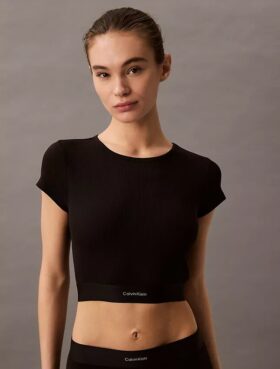 Κοντό μπλουζάκι από Cotton Stretch ύφασμα