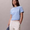 Κοντό μπλουζάκι με γραφικό Calvin Klein σε καλλιγραφικά γράμματα
