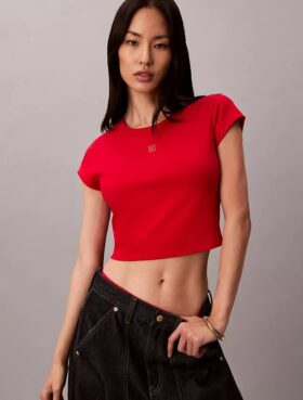 Κοντό T-shirt με λογότυπο για το σεληνιακό νέο έτος