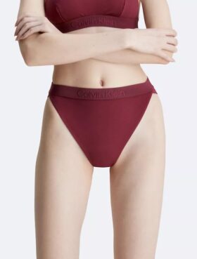 Κορδόνι Bikini με ψηλή μέση σε τόνους του ίδιου χρώματος