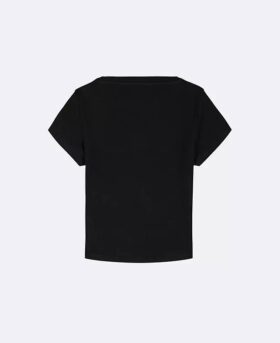 Κορίτσια υφασμένο T-shirt Monologo με ραβδώσεις