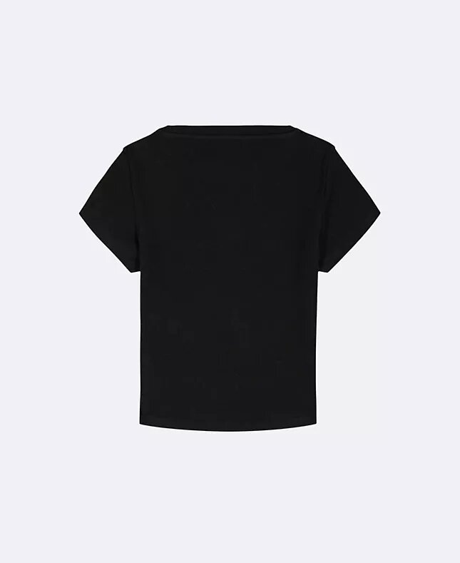 Κορίτσια υφασμένο T-shirt Monologo με ραβδώσεις Κορίτσια υφασμένο T-shirt Monologo με ραβδώσεις