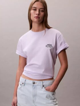 Κουμπωτό T-shirt με κεντημένο λογότυπο