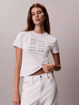 Λογότυπο με γραμματοσειρά, κοντό T-shirt