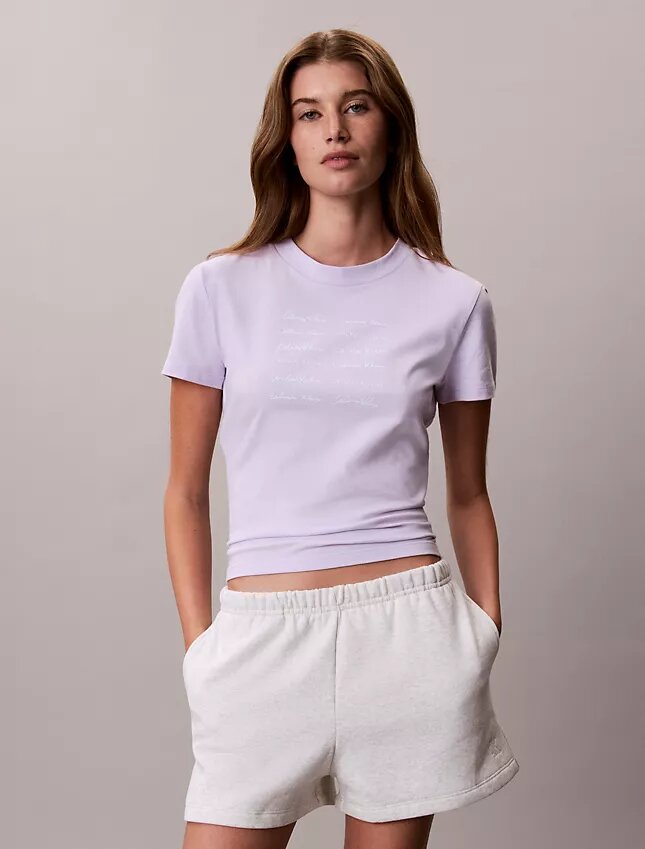 Λογότυπο με γραμματοσειρά, κοντό T-shirt Λογότυπο με γραμματοσειρά, κοντό T-shirt