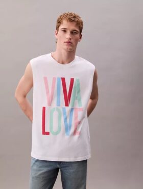 Marc Hundley Pride Viva Love Ανεπίσημο αμάνικο μπλουζάκι