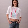 Marc Hundley Pride Viva Love Κοντό, άνετο T-shirt