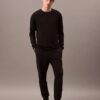 Μαύρο κοντό μπλουζάκι με στρογγυλό λαιμό CK Black Μαύρο κοντό μπλουζάκι με στρογγυλό λαιμό CK Black
