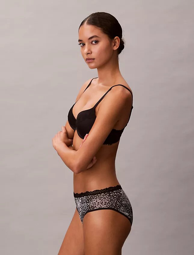 Microfiber Stretch with Lace Hipster Microfiber Stretch with Lace Hipster