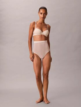 Μινιμαλιστικό Thong με πλέγμα και ψηλή μέση