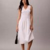 Μίντι φορέμα από βαμβακερό ποπλίν Μίντι φορέμα από βαμβακερό ποπλίν