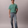 Monogram T-shirt με ρίγες και μονόγραμμα