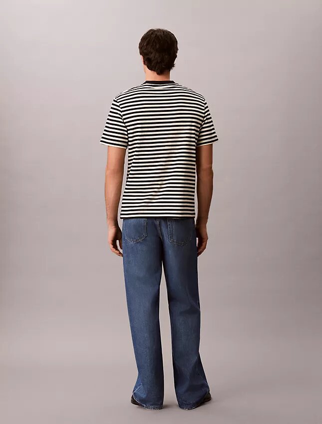 Monogram T-shirt με ρίγες και μονόγραμμα Monogram T-shirt με ρίγες και μονόγραμμα