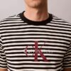 Monogram T-shirt με ρίγες και μονόγραμμα Monogram T-shirt με ρίγες και μονόγραμμα