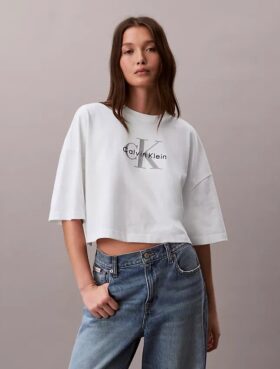Monologo Κοντό T-shirt με τετράγωνο σιλουέτα