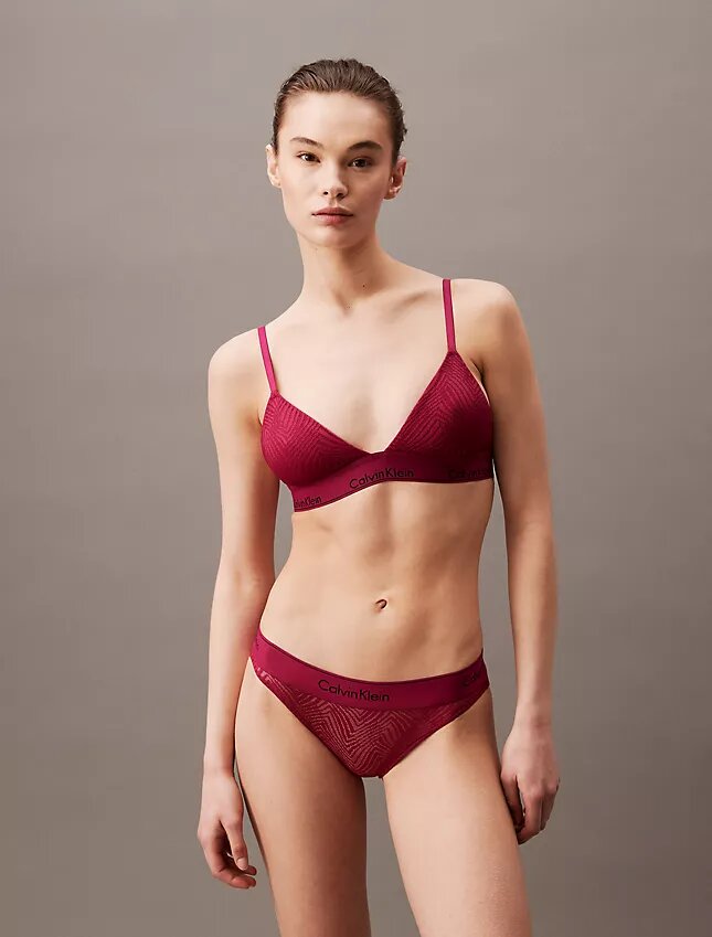 Μοντέρνο τριγωνικό Bralette με ελαφριά επένδυση και δαντέλα Μοντέρνο τριγωνικό Bralette με ελαφριά επένδυση και δαντέλα